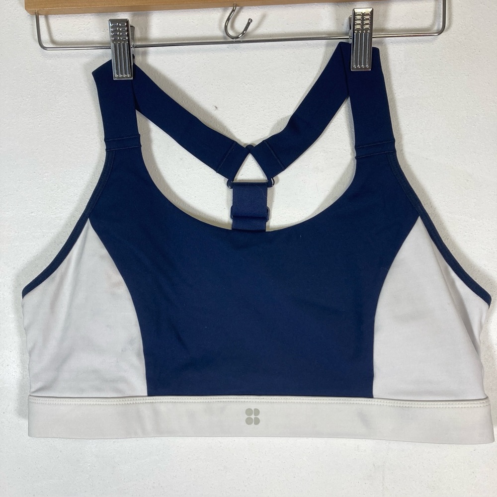 Sweaty Betty Power Medium Impact Sports Bra Size XL Navy Blue Medium Support